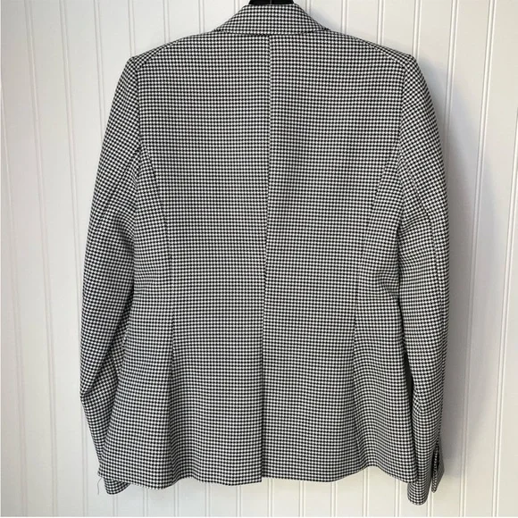 NWT Veronica Beard Cutaway Dickey BlazerIn Black Multi houndstooth Size 2